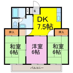 ウエストパークⅡの物件間取画像